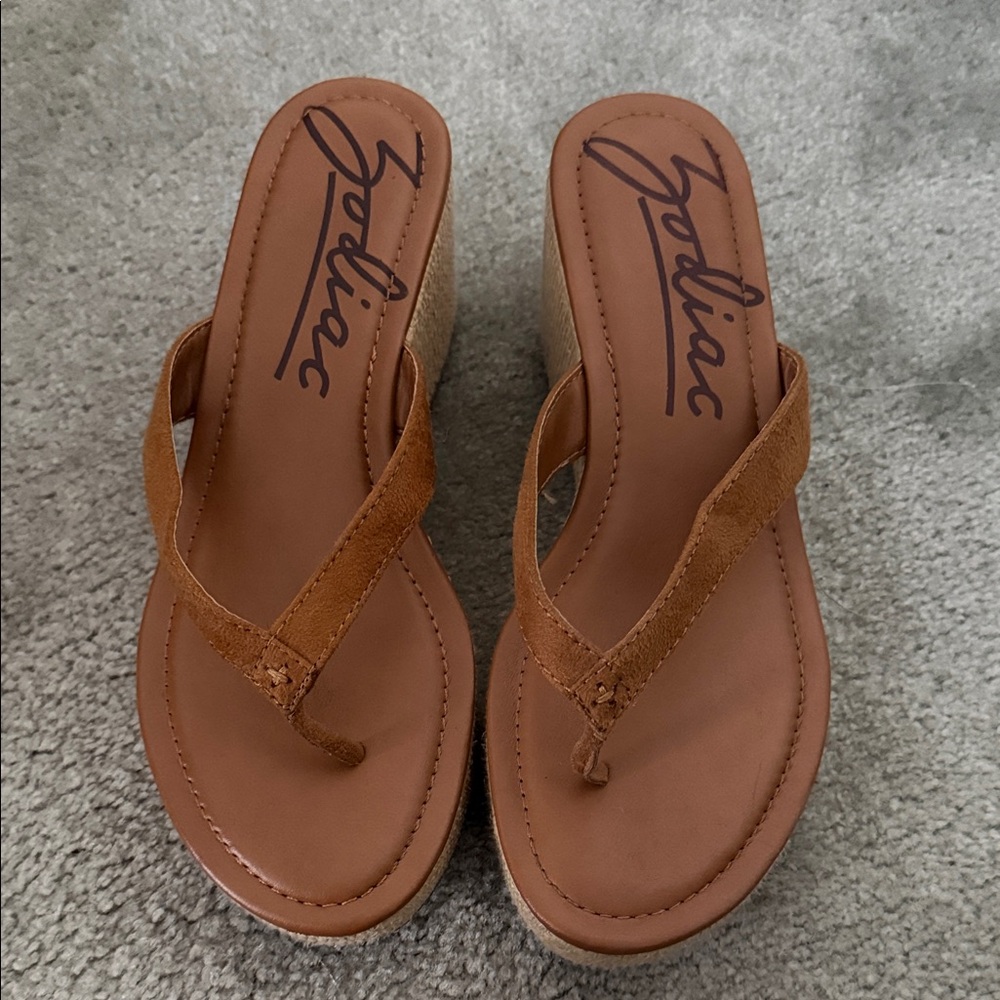 Zodiac Women's Brown Wedge Sandals